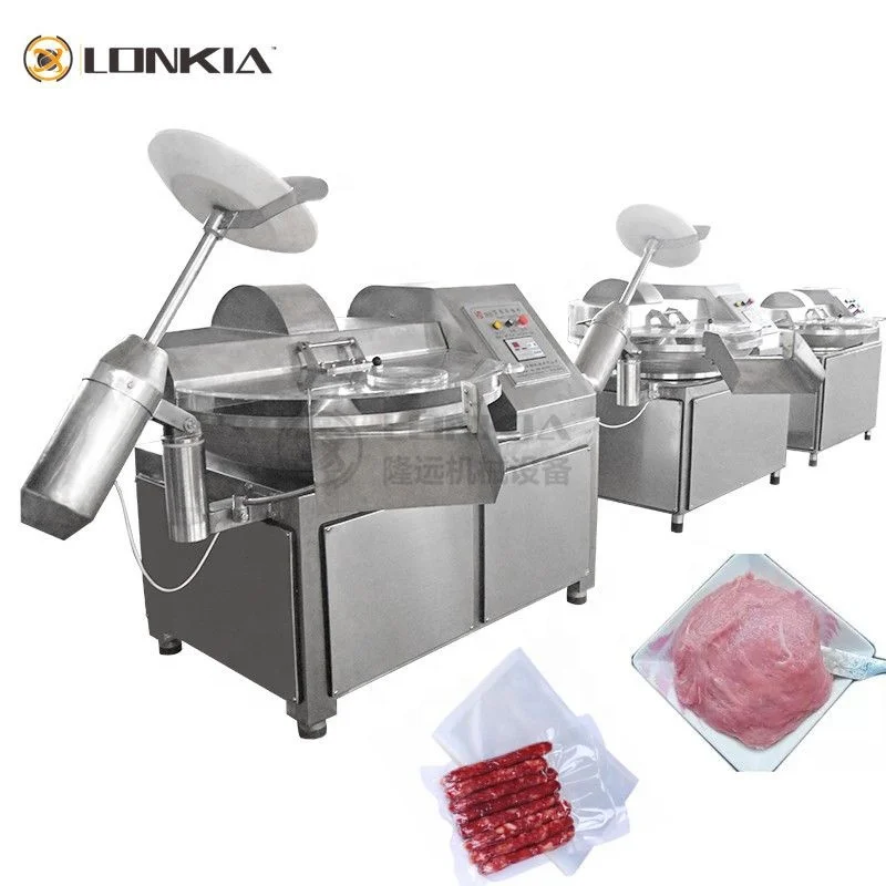 LONKIA High Efficiency Food Processor Automatic Minced Beef Pork Meat Cabbage Cutting Machine Bowl