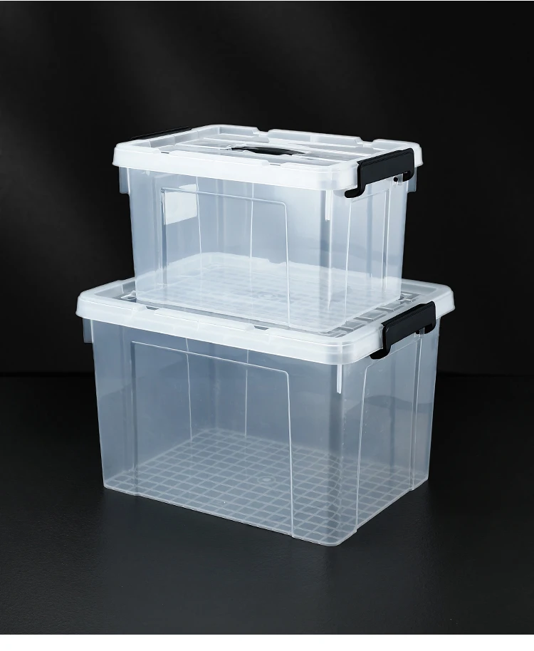 Transparent With Lid Storage Box Collection Container Case Toys Organizers Box Household Snacks Makeup Sorting StorageBoxs