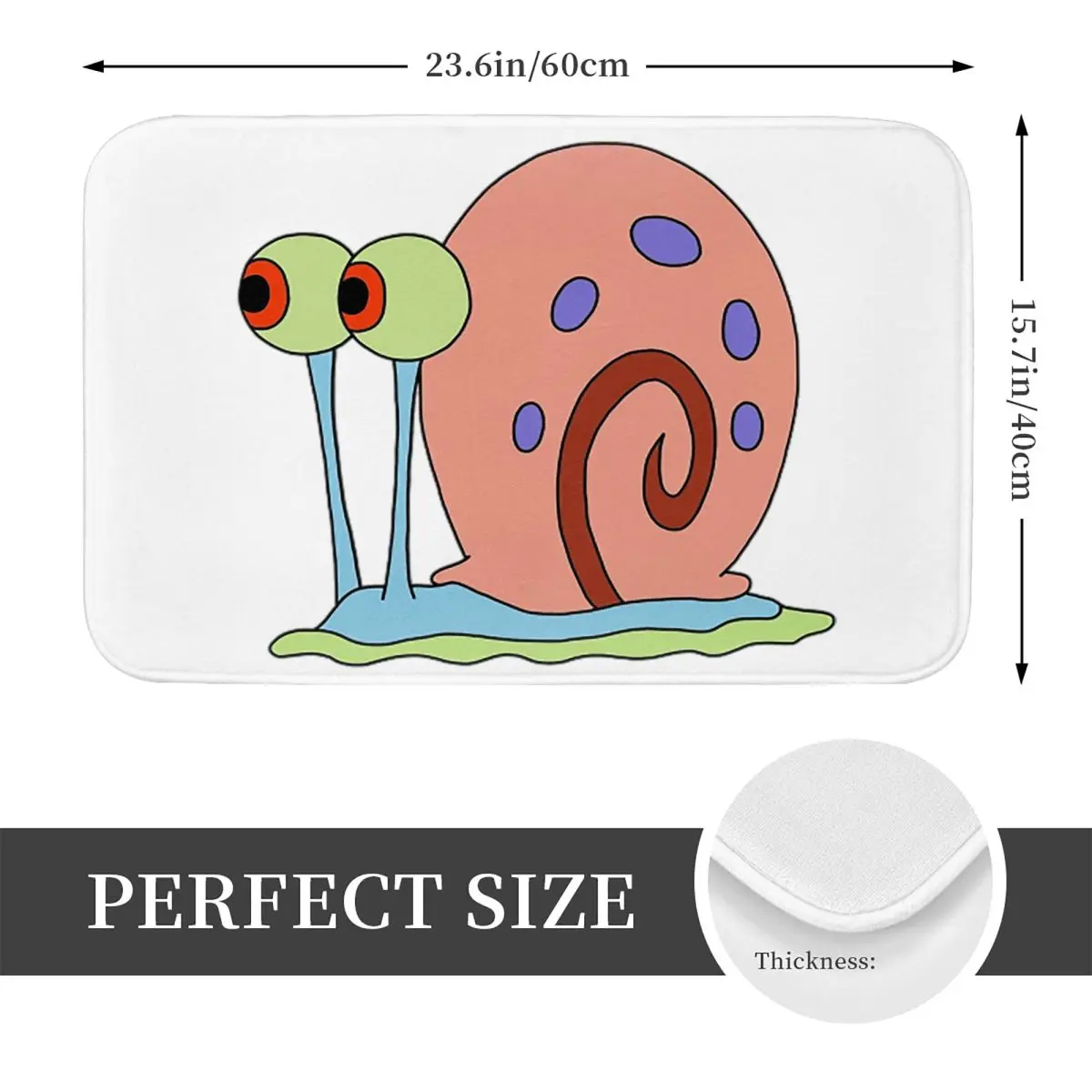 Gary The Snail Anti-slip Doormat Floor Mat Water oil proof Carpet Rug for Kitchen Entrance Home Balcony Footpad Mats