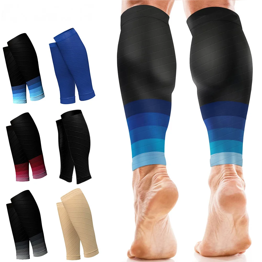 Unisex 1Pair Calf Sports Socks Running Football Cycling Leg Compression Sleeve 20-30mmHg Compression Shin Splint Socks