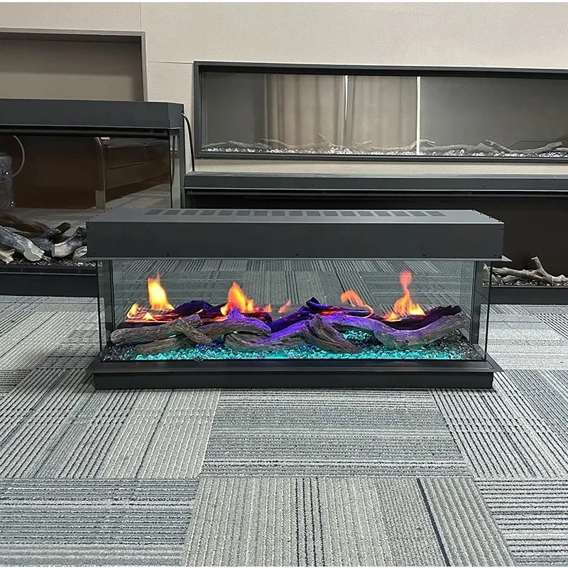 Modern 40 Inch Wireless LCD Electric Fireplace With Sparks Virtual Electric Fire Place For Household And Hotel Use