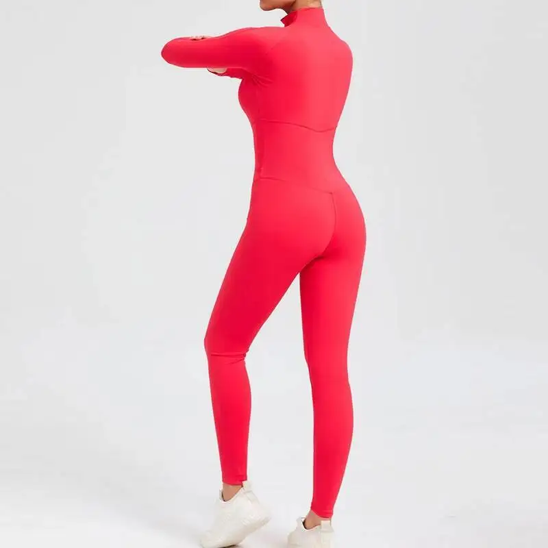 

Женская одежда для йоги с длинными рукавами, спортивная одежда, спортивный комбинезон, женские боди для тренировок, цельный костюм Fiess