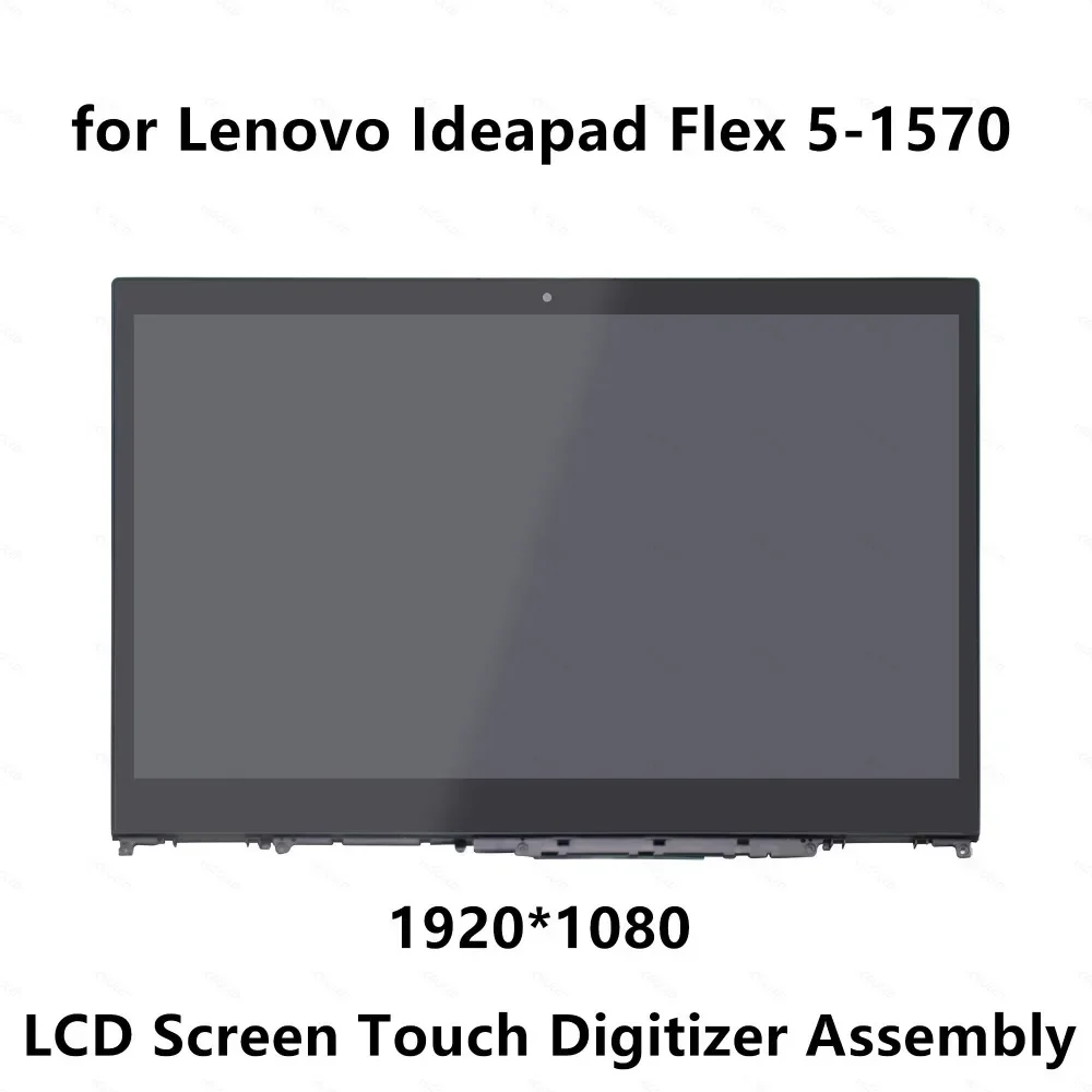 

IPS LCD Screen Display Touch Glass Digitizer Panel Assembly+Frame for Lenovo IdeaPad Flex 5-1570 80XB 81CA 1920x1080 5D10N46974
