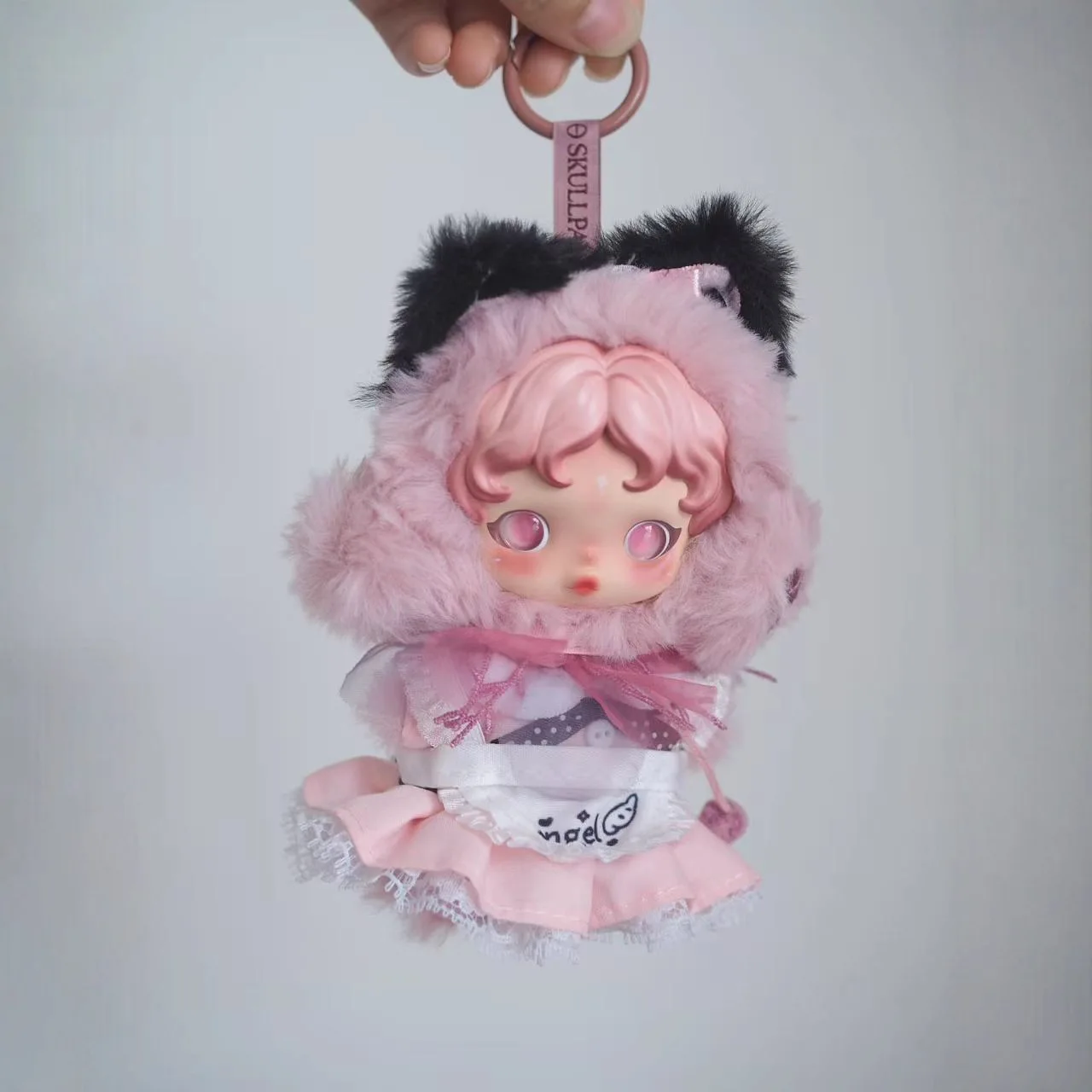 New Hot-selling SKULLPANDA Clothes Pink Skirt Suit Creative Cat Ear Headdress Personality Fashion Cute and Exquisite