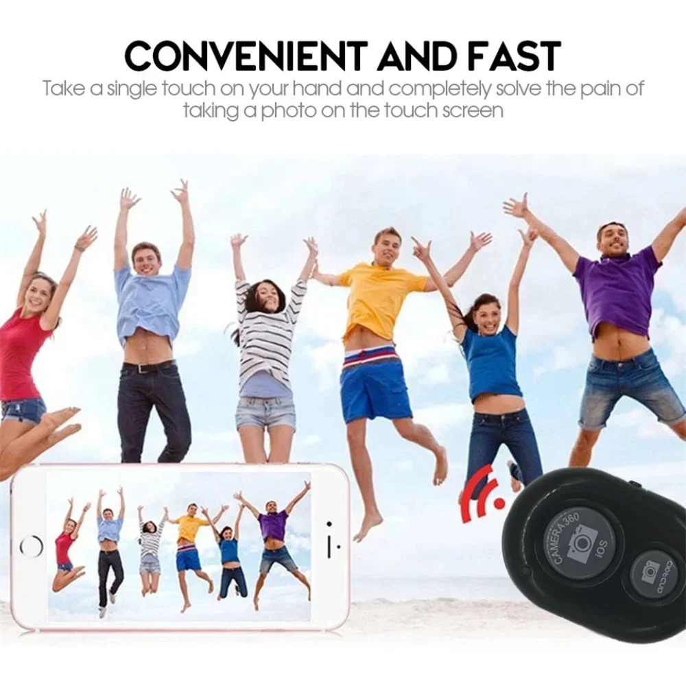 Wireless Bluetooth Remote Shutter Camera WIFI Selfie Remote Control for Android iOS Smartphone Compatible with iPhone Samsung