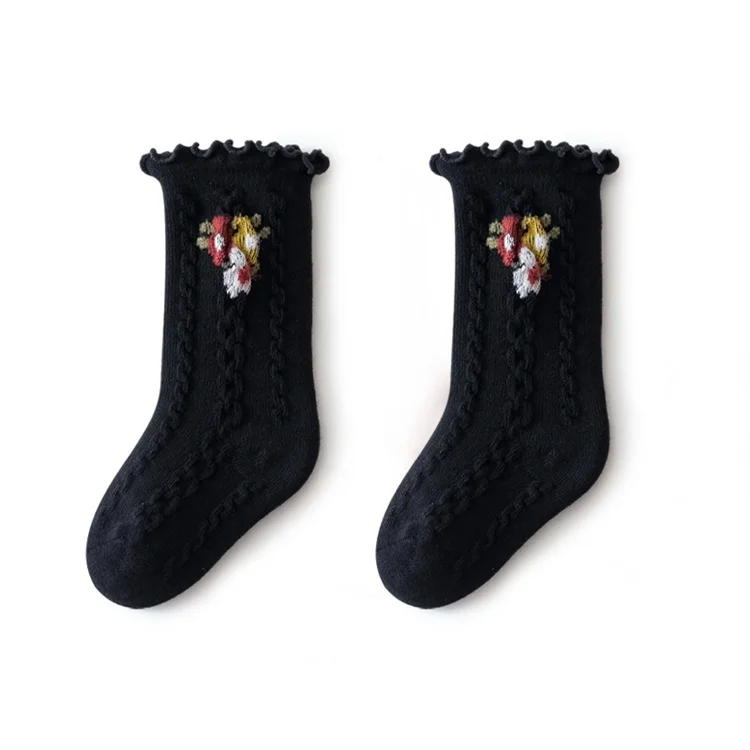 Kinder Socken Für Mädchen Baumwolle Druck Rüschen kinder Mädchen Socken Frühling Herbst Kleinkind Baby Prinzessin Socke 0-8Years Strümpfe Neue – Detail 10