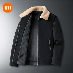 Xiaomi Men Parkas Casual Mens Winter Jackets Fur Collar Coats Fleece Bomber Jacket Men's Windbreaker Thick Warm Coat for Outdoor