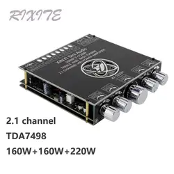 160W*2+220W TDA7498 Bluetooth Subwoofer Power Amplifier Board 2.1 Channel Hifi Class D Audio Power Amplifier Board Home Theater