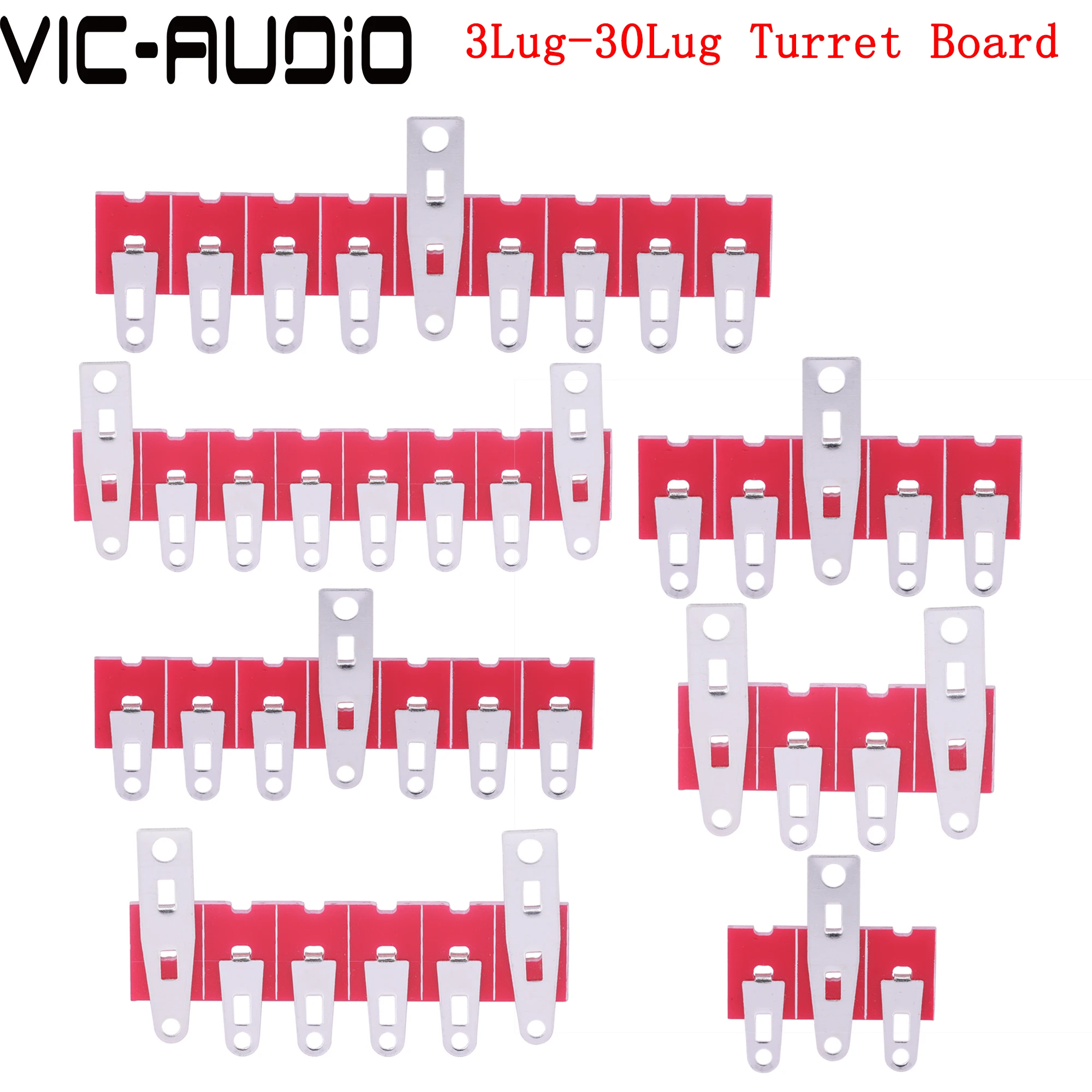 3Lug 5Lug~30Lug Turret Board Silver Plated Audio Strip Tag Board Terminal Lug Board For Audio Vintage Tube Amplifier HIFI DIY