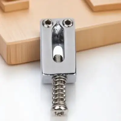 

6Pcs Durable Electric Guitar Saddles 20x10mm Hard Copper Alloy Silver Replacement Tremolo Set Tremolo Bridge Saddles