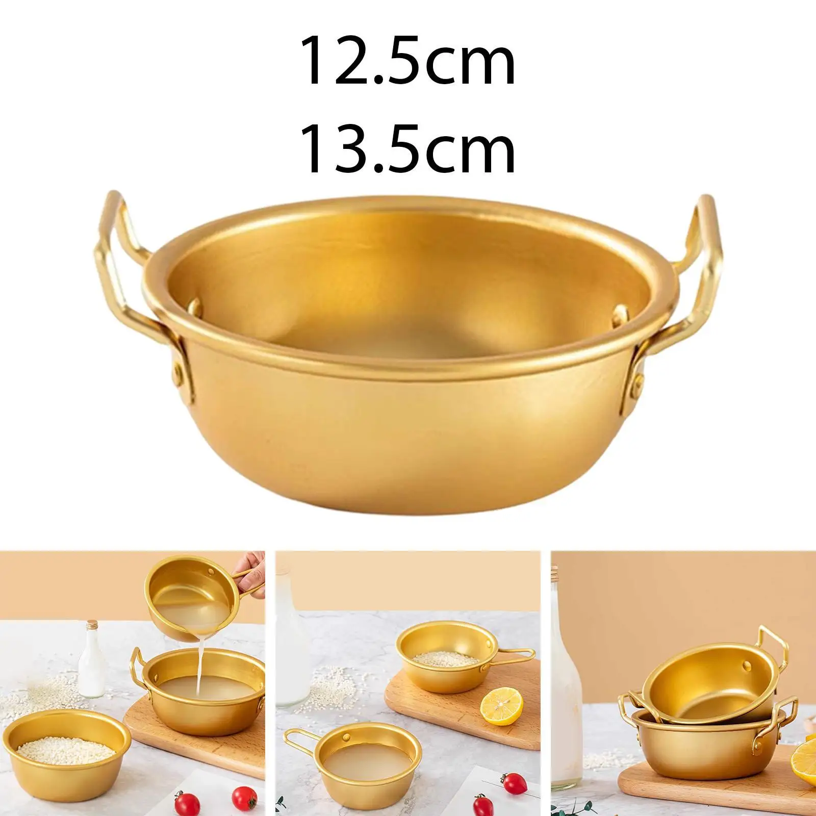 Cuenco de arroz de aluminio, vajilla tradicional, cuenco de comida, plato de sopa para senderismo, para entretenimiento, Camping, hogar, uso doméstico, cena