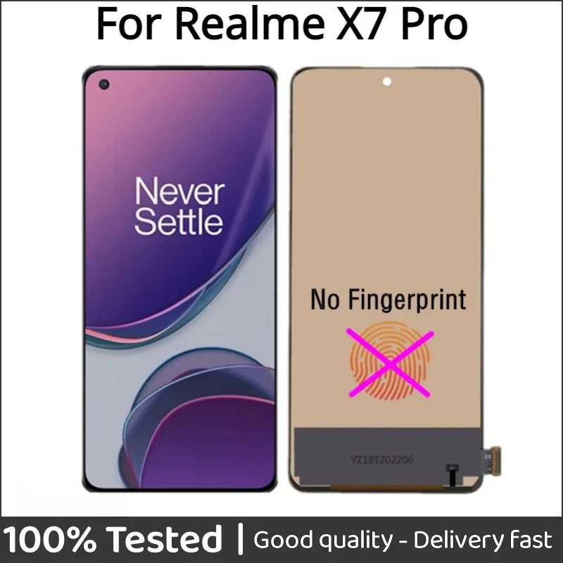 

6.55" TFT LCD For Realme X7 Pro LCD Display Touch Screen Digitizer Replacement For RMX2121, RMX2111 LCD