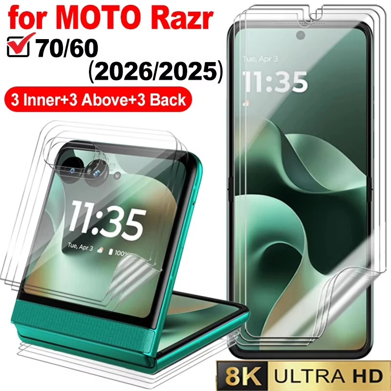 Soft Screen Protector For Motorola Razr 70 60 50 40 Ultra Plus Hydrogel Film Not Glass Full Coverage HD Clear Protective Films