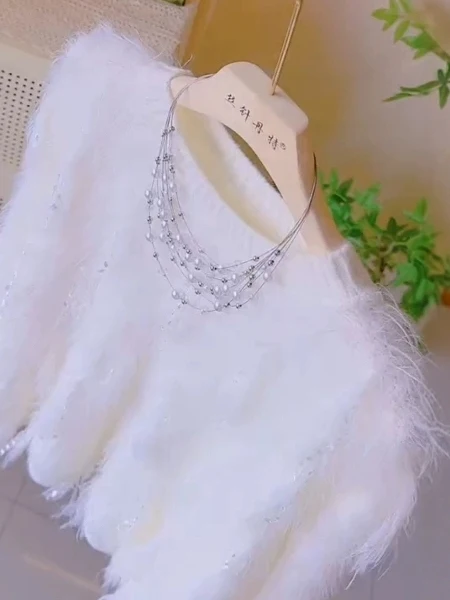 الكورية Sle Faionable تريكو المرأة العلوي مهدب تصميم الخريف وصول جديد رقيق سترة الدفء مريحة طويلة S...