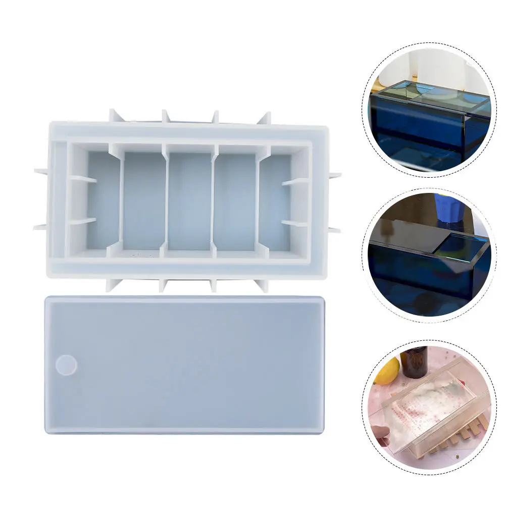 

1 Set Storage Box Mold Silicone For Resin Craft Diy Domino Beads Epoxy Glitter Mica Dried Flowers Gift Project Case Jewelry