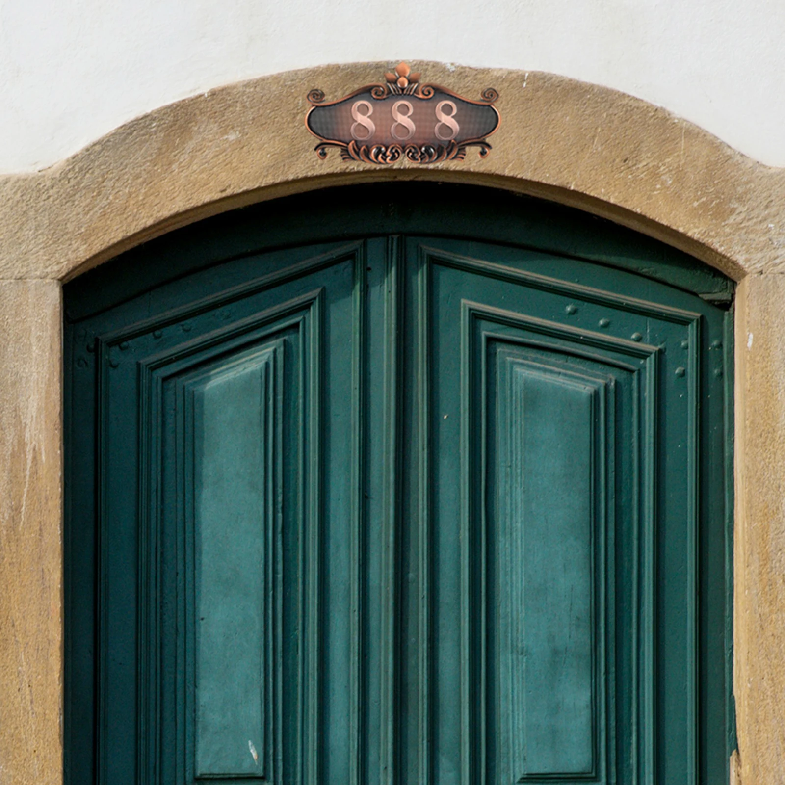 لوحة الباب مع تصميم إبداعي، علامة أرقام خارجية مقاومة للعوامل الجوية لتزيين المنزل، سهلة التركيب، حديثة وأنيقة #1