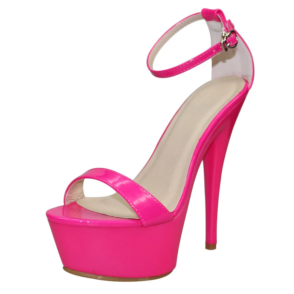 TIMETANG Fashion Summer Neon Color T-strappy Sandals For Women Sexy 15CM Ultra High Heel Platform Party Dancing Shoes 4 Colors