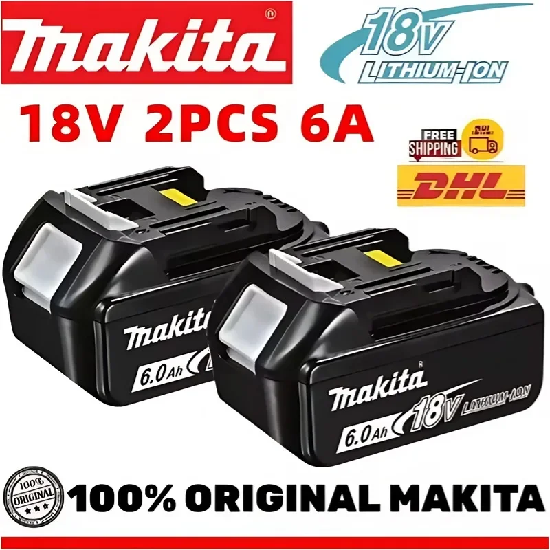 

Makita 18V 6.0Ah Rechargeable Lithium‑Ion Battery，Overheat‑Resistant Heavy‑Duty Power Source for BL1860B BL1850B LXT Tools