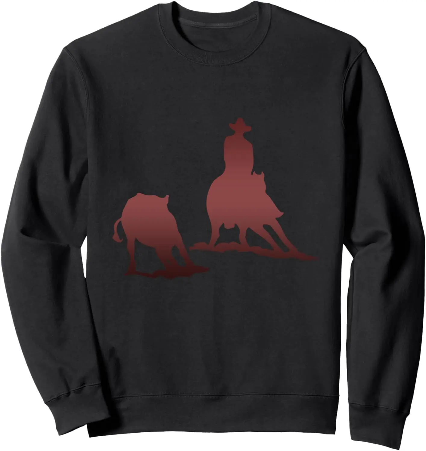 Cutting Horse and Rider Cutting Cattle Sweatshirt