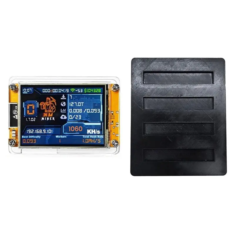 

A08E-1060KH/S Nmminer Nerdminer+Stand 2.8 Inch Smart Display Upgraded Harshrate Bitcoin Crypto Solo Lottery Miner Nerdminer