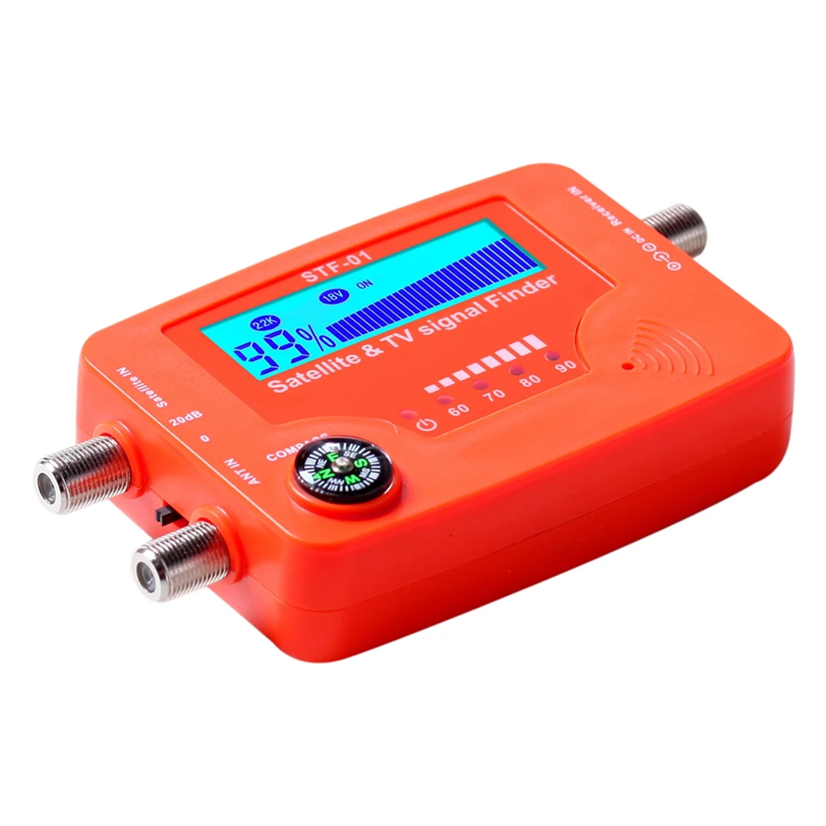 A22I 2 in 1 Satellite TV Signal Finder LCD Digital TV Antenna Signal Strength Signal Meter with Compass