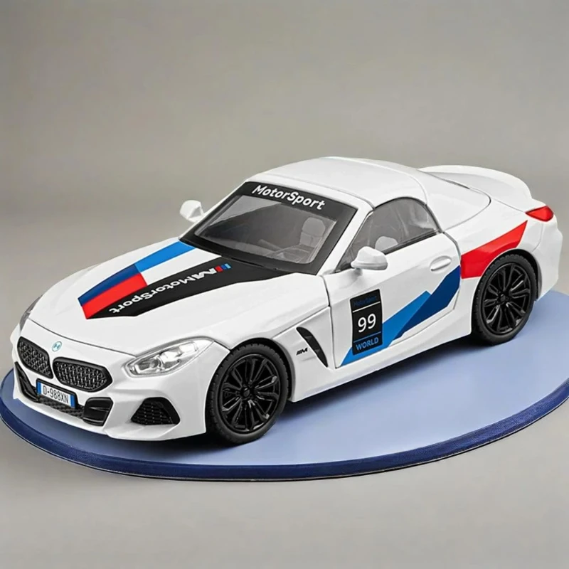 1:22 BMW Z4 Convertible Foldable Roof Hidden Alloy Diecast Metal Car Model Simulation Toy Decoration Collectibles Gift