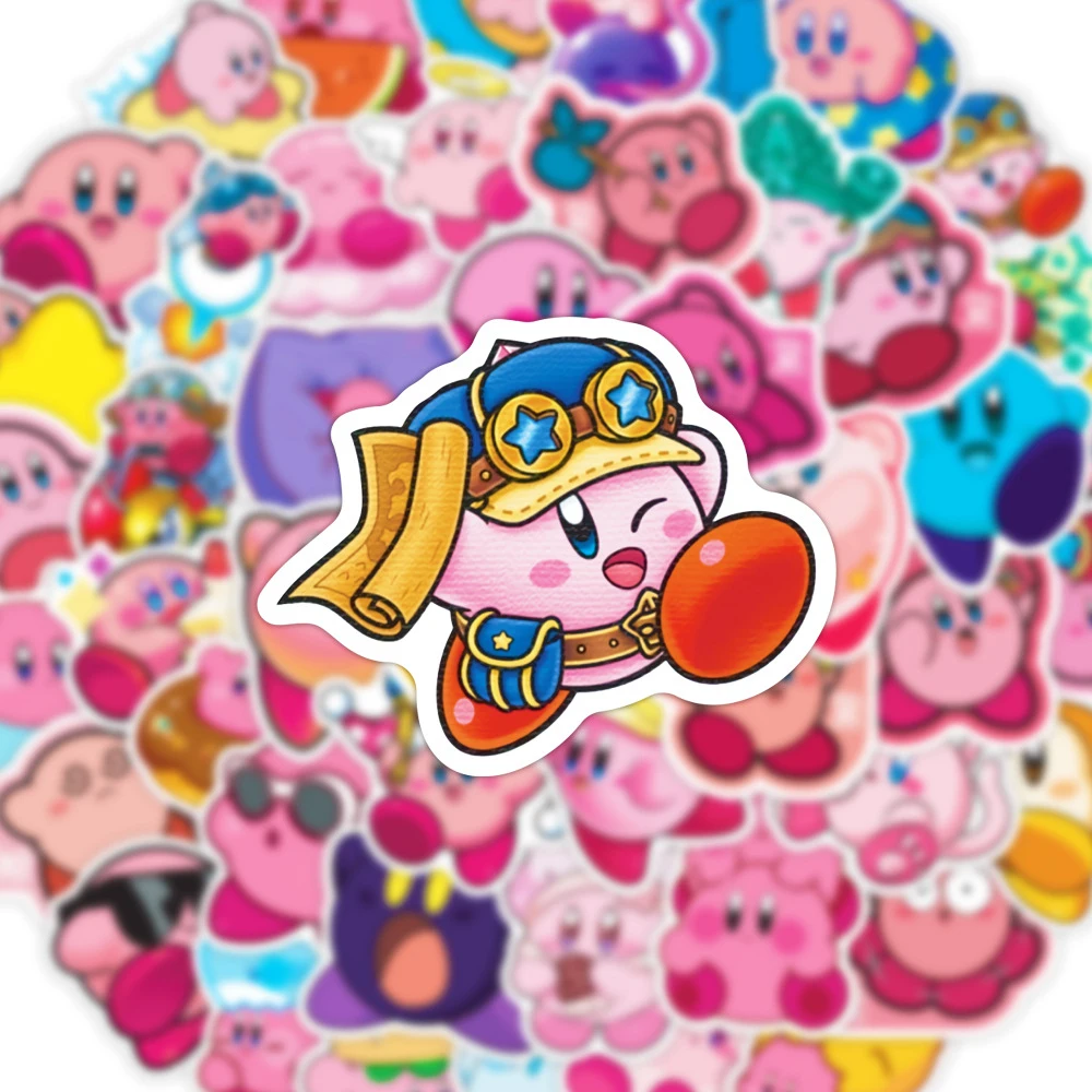 10/30/50PCS Cute Kirby Anime Cartoon Stickers DIY Car Motorcycle Travel Luggage Guitar Fridge Laptop Graffiti Funny Sticker Gift