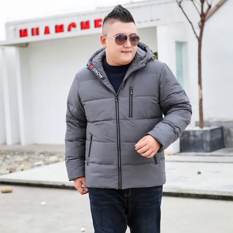 Duck Down Coats Men 170KG Hooded Winter Short Coat Male Warm Plus Size 7XL 8XL 9XL 10XL Thick Hoodies Parkas Soft Clothes
