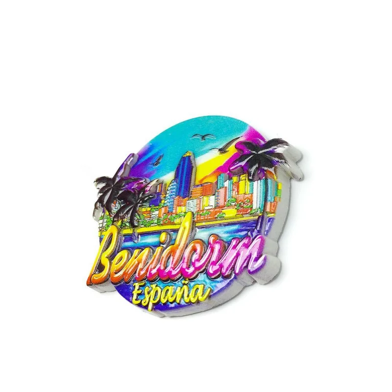 Benidorm, Spain City Scenery High-Value Room Decoration Gift Souvenir Commemorative Fridge Magnet