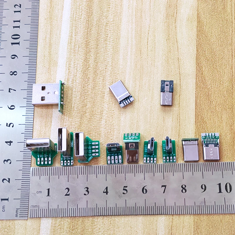 Immagine 6: Kit Adattatore PCB USB 2.0 Type-C Micro con Connettori Maschio/Femmina e Scheda Breakout per Progetti Fai-da-te e Dati