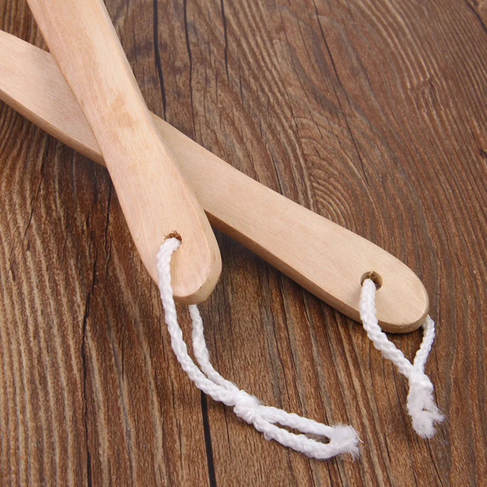 

Набор из 2-х мочалок для душа с деревянной ручкой, отшелушивающая щетка-аппликатор для лосьона, для мужчин и женщин, для очищения сухой, огрубевшей кожи спины, шеи и стоп