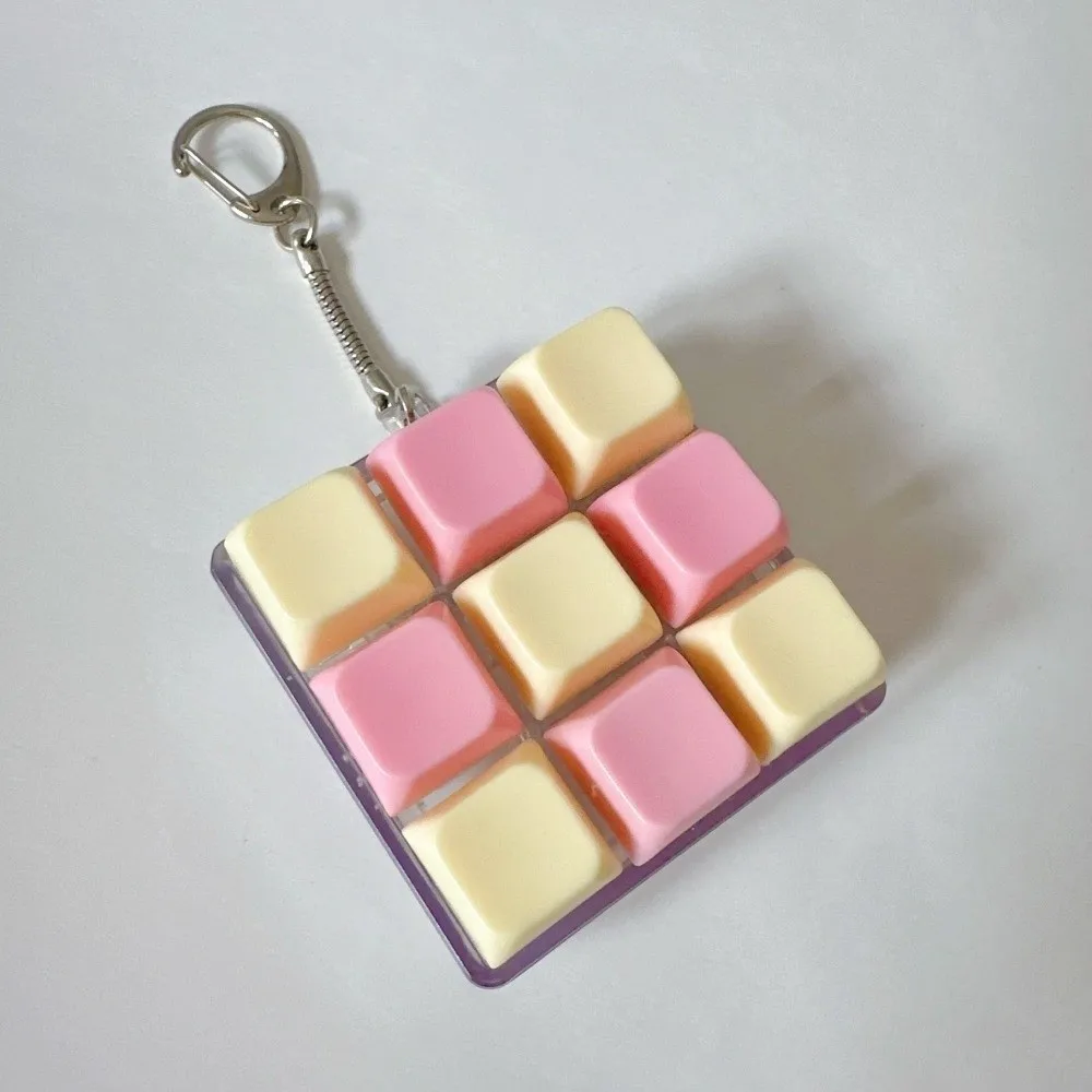 Relaxante 2/3/6/9 teclas teclado de dedo botón Keycap juguete de descompresión pasar el tiempo Gadget Fidget llavero adulto