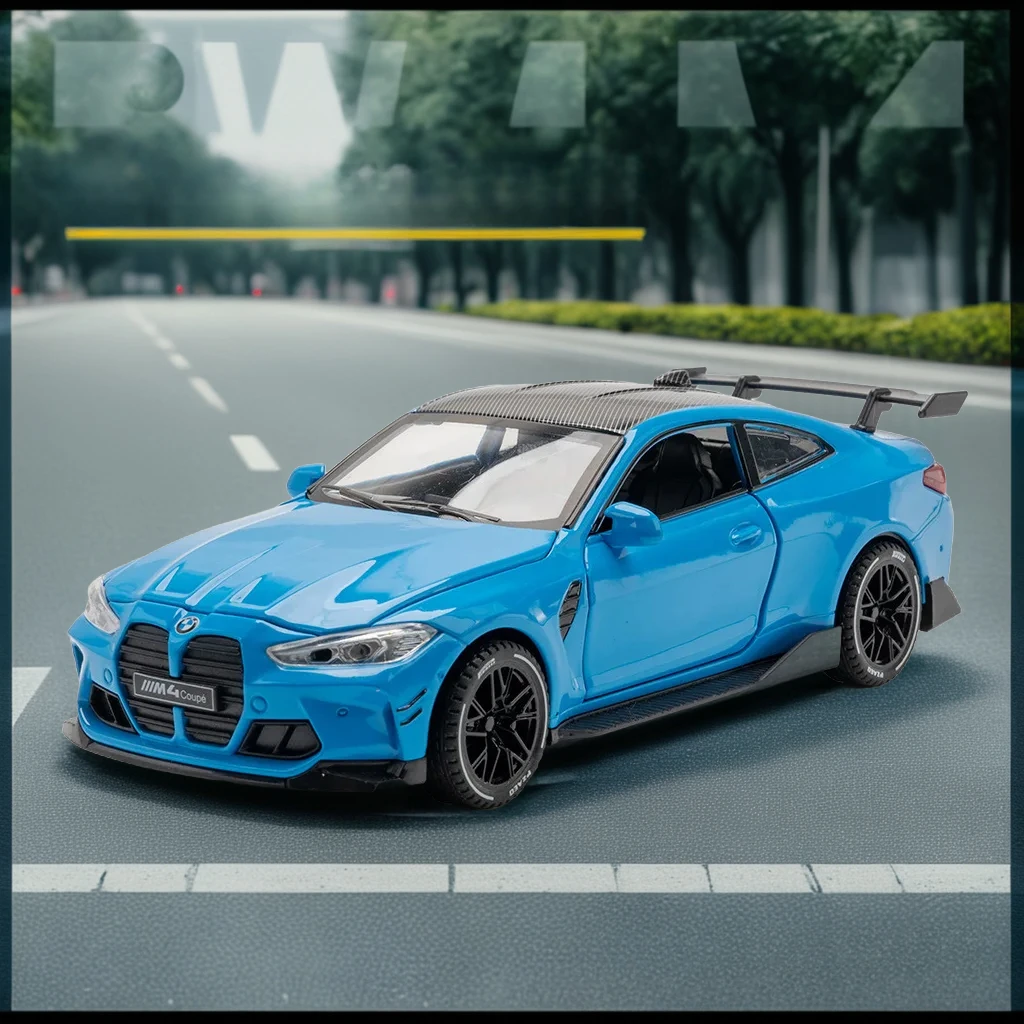 

1:32 BMW M4 Модель спортивного автомобиля из сплава Литье под давлением и игрушечный автомобиль Металлическая модель Звук и свет Автомобиль Игрушки Коллекционные предметы для детских подарков A579