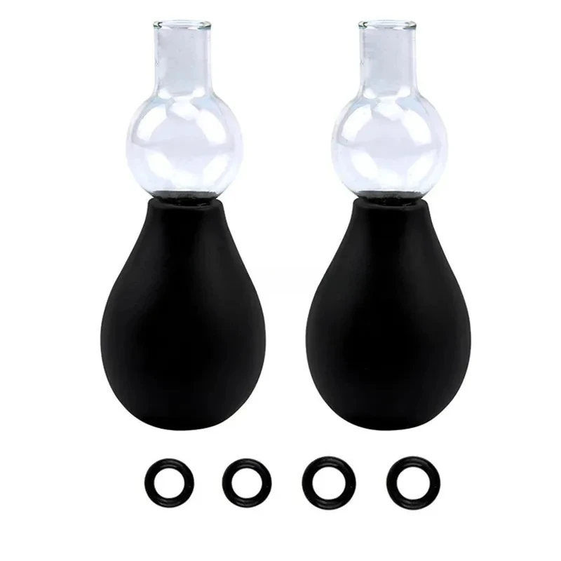 Nipple Sucker Wholesale Male Nipple Breast Pump Enlargement Vacuum Pump with 8 Rings Nipple Stimulator Adult Toys for Women 18+ view 2