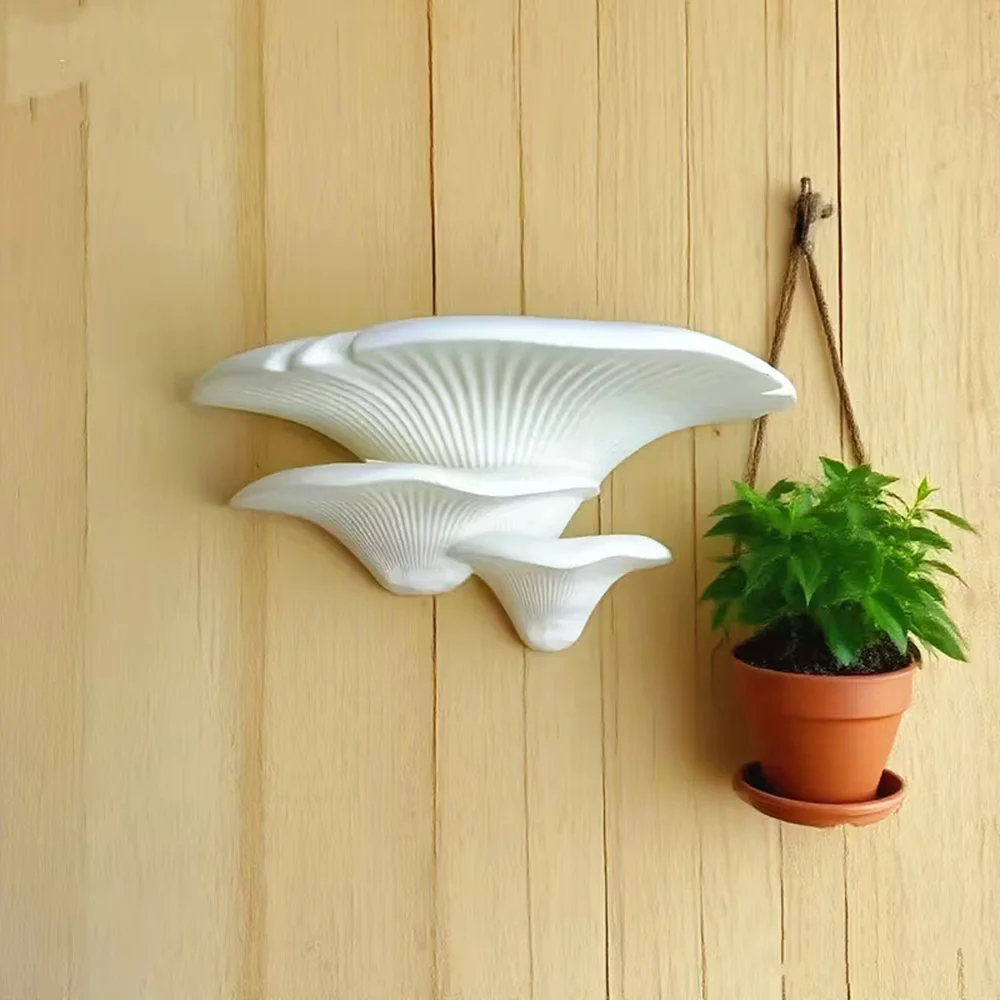Mushroom-Shaped 3D Printed Multifunctional Wall Decor Stand - Cute Storage Rack for Home Decoration Ornament
