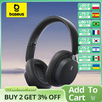 Baseus Wireless Headphones Bluetooth 5.3 HIFI Level Earphone 40mm Driver Foldable Over Ear Headsets 70H Playtime Spatial Audio