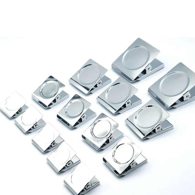 More Sizes Fridge Magnet Strong Magnetic Clips Heavy Duty Magnet Metal Clip for Home Office Whiteboard Paper Photo Decor Storage view 5