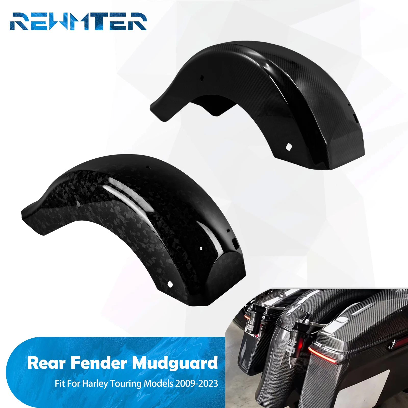 

Motorcycle Rear Wheel Fender Mudguard Protector Cover For Harley Touring Road King Road Glide Street Electra Glide FLHT 09-2023