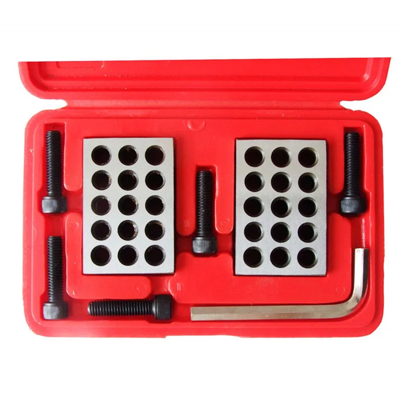 23-Hole Precision Parallel PadInch Metric 25-50-75mm Parallel Clamping Pad Gauge Block Set