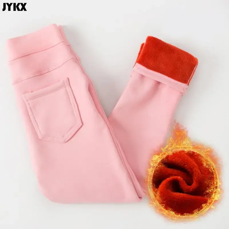 الشتاء الفتيات طماق أفخم الصوف السميك الملابس الدافئة الفتيات السراويل الخريف السراويل الأطفال الساق السراويل #4