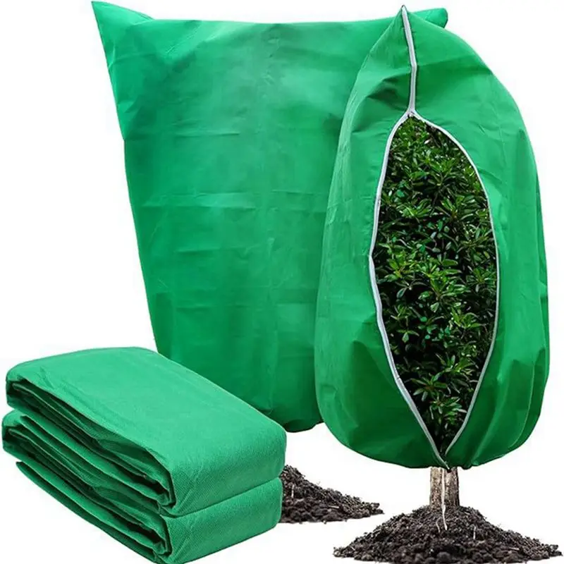 A68P-Plant Mulch For Antifreeze Protection, Zipper Pull Rope,Reusable Bushcoat,Used For Outdoor Potted Fruit Trees In Winter