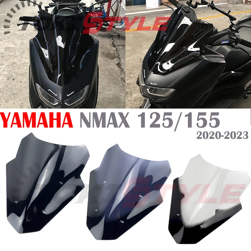 Motorcycle Accessories Sports Windshield Visor Wind Deflector Windshield Fits For YAMAHA NMAX155 20-23 NMAX 125 2020 2021 2023