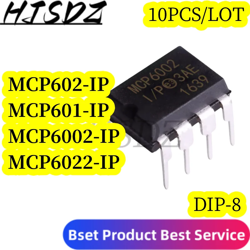 10PCS/LOT MCP6002-I/P DIP8 MCP6004-I/P MCP601-I/P MCP602-I/P MC6002 MCP6004 MCP601 MCP6002 new and original