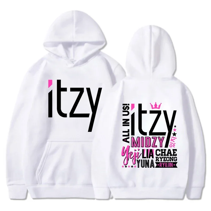 New Fashion Kpop Men Women Hoodies ITZY Printed Sweatshirt Autumn and Winter Casual Long Sleeve Hooded Kpop Tops 2025 Hot Sale