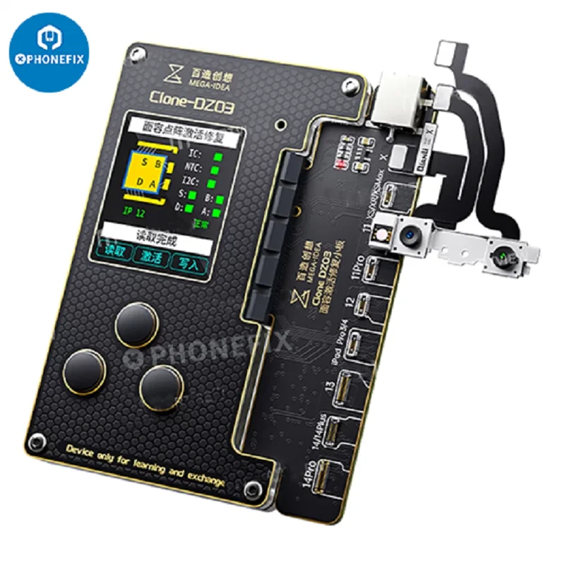 QIANLI Kloon DZ03 Dot Matrix Programmeur Voor iPhone X 11 12 13 14 PRO MAX Gezicht ID Dot Projector Batterij Reparatie Kabel Geen Solderen