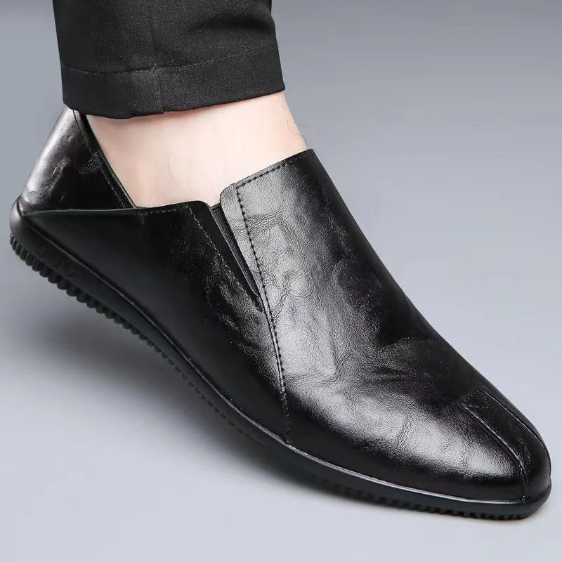 

Men Formal Leather Shoes Black Pointed Toe Men Loafers Party Office Business Casual Shoes for Men Oxford Shoes Zapatillas Hombre