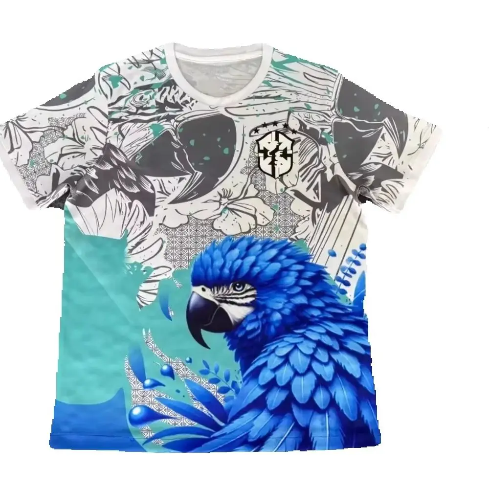 25-26 الموسم البرازيل جيرسي قصيرة الأكمام كرة القدم جيرسي الرجال والنساء الوالدين والطفل تي شيرت الحب الدائرة جيرسي المشجعين القمم #5