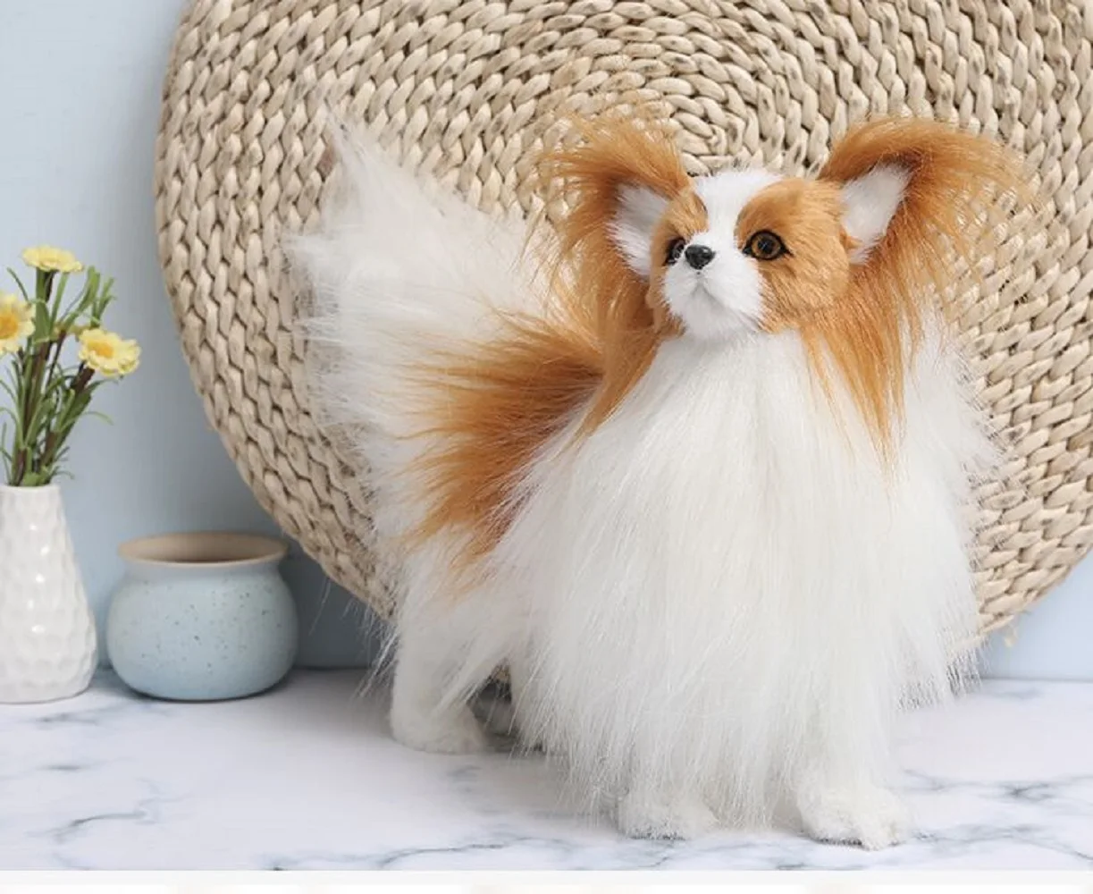 new cute simulation butterfly dog model polyethylene&furs dog doll about 25cm