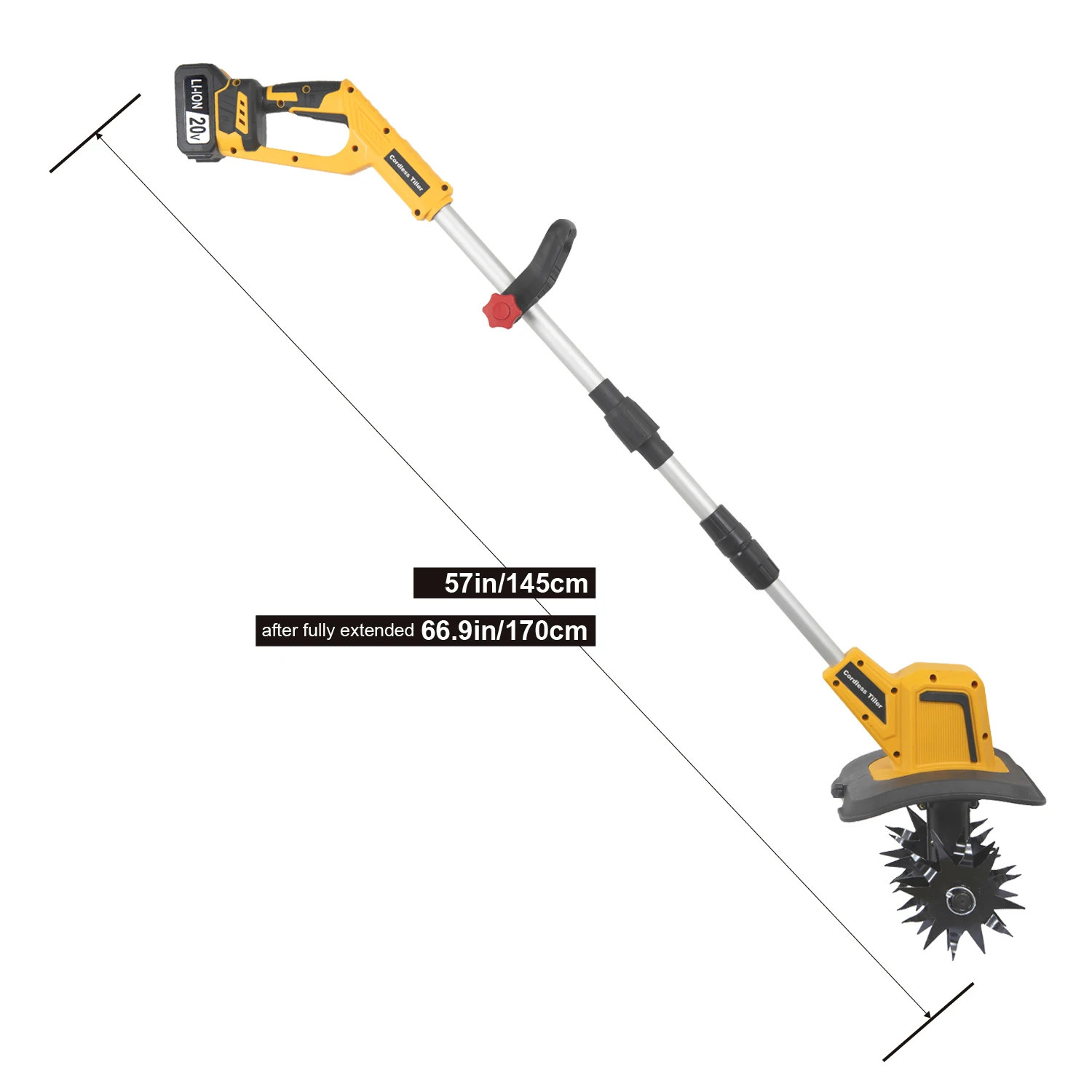 Mini Electric Tiller with Lithium Battery Small Household Electric Hoe Rotary Tiller Handheld Electric Mini Tiller with Battery