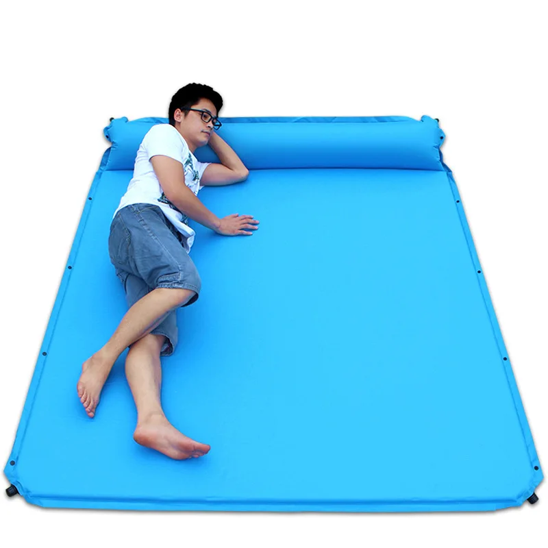 CS033-3 Broadened 160cm Automatic Self-Inflatable Mattress Outdoor Cushion 190* 160 * 3.5cm Large Space Camping Mat for 2persons